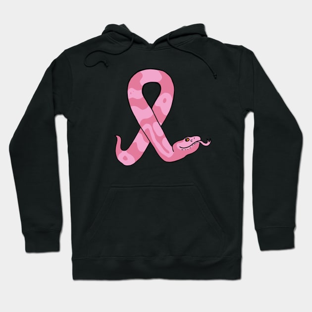 Pink Ribbon Copperhead Snake Hoodie by SNK Kreatures